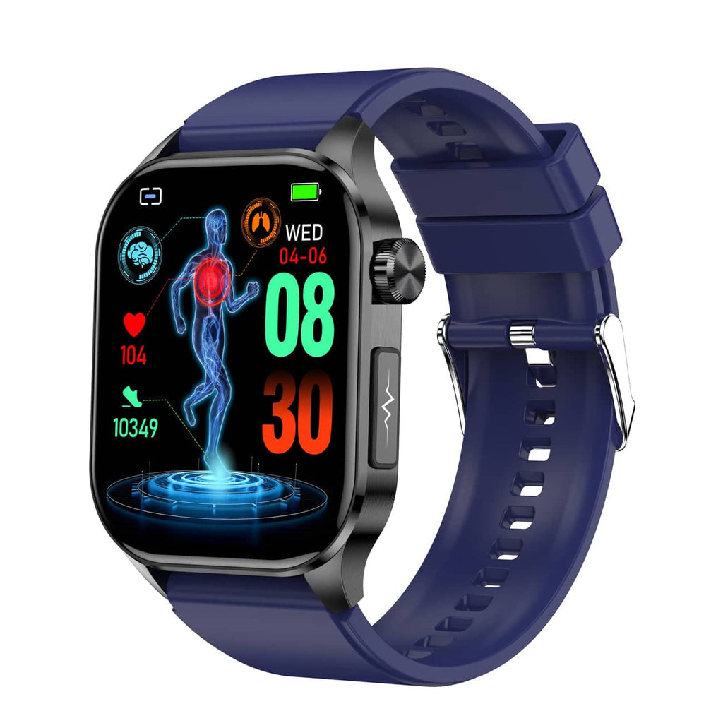 HealthSync Smartwatch — ECG, Blood Sugar & Blood Pressure Monitoring