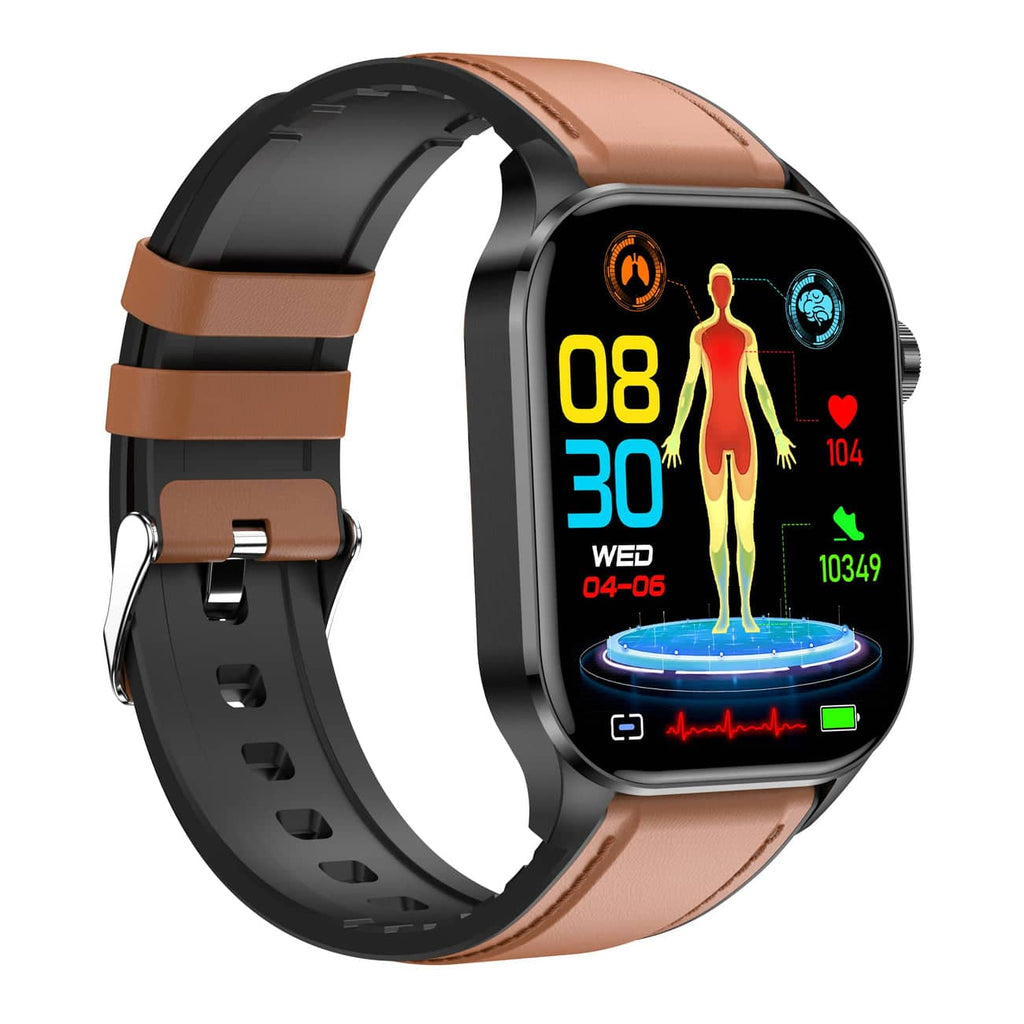 HealthSync Smartwatch — ECG, Blood Sugar & Blood Pressure Monitoring