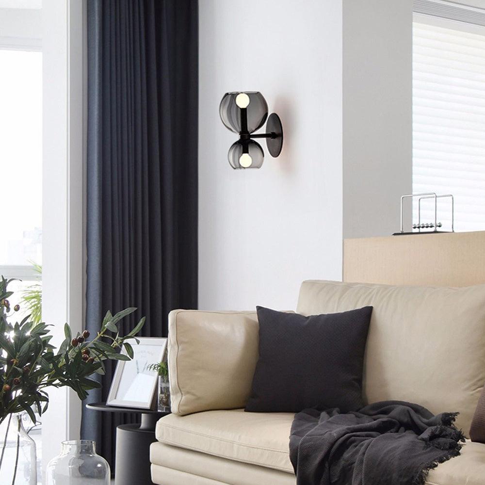 Nordisk kreativ LED-vegglampe i glass med lys opp og ned til soverommet | boxzora