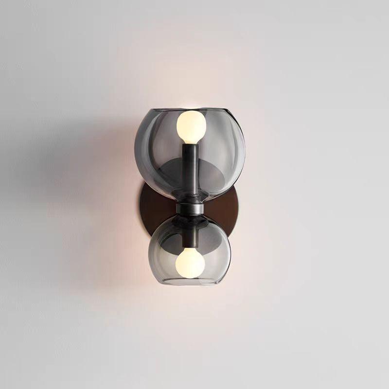 Nordisk kreativ LED-vegglampe i glass med lys opp og ned til soverommet | boxzora
