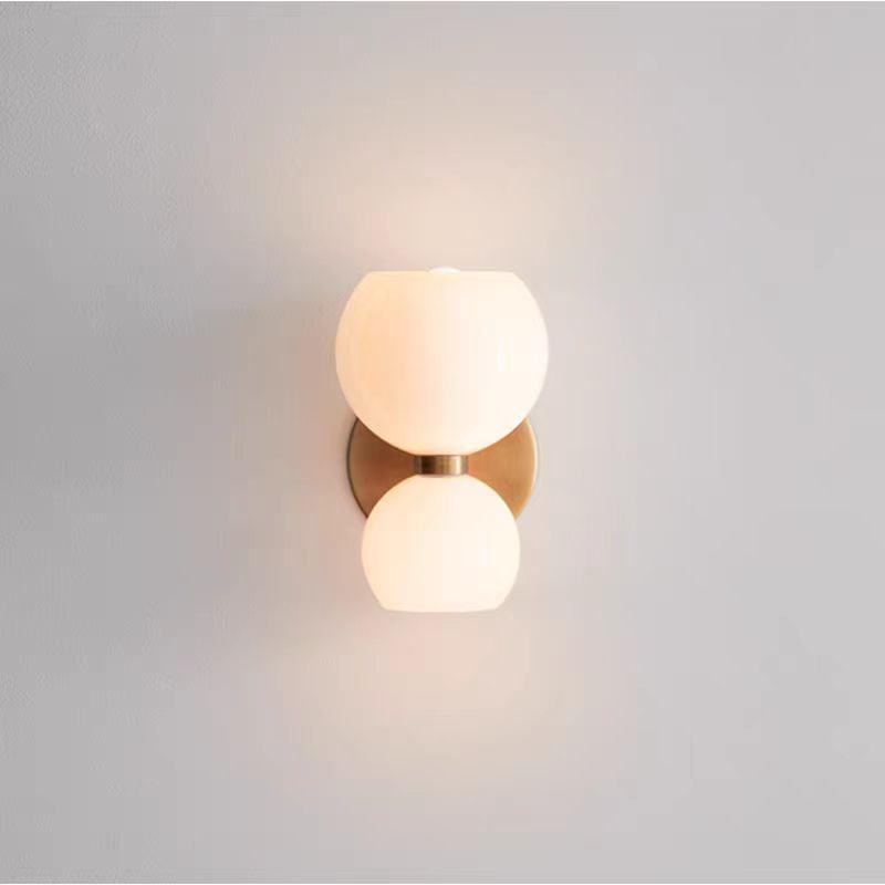 Nordisk kreativ LED-vegglampe i glass med lys opp og ned til soverommet | boxzora