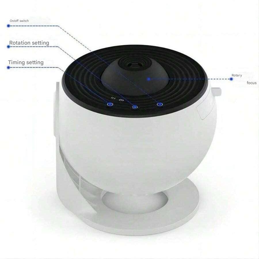 Candeeiro projetor AstroGlow — Modelo compacto de luz estelar