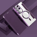 Flipcover med læderstruktur til Samsung-smartphones
