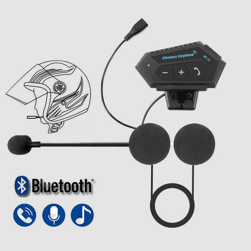 BT12 Motorcycle Helmet Bluetooth Audio Intercom
