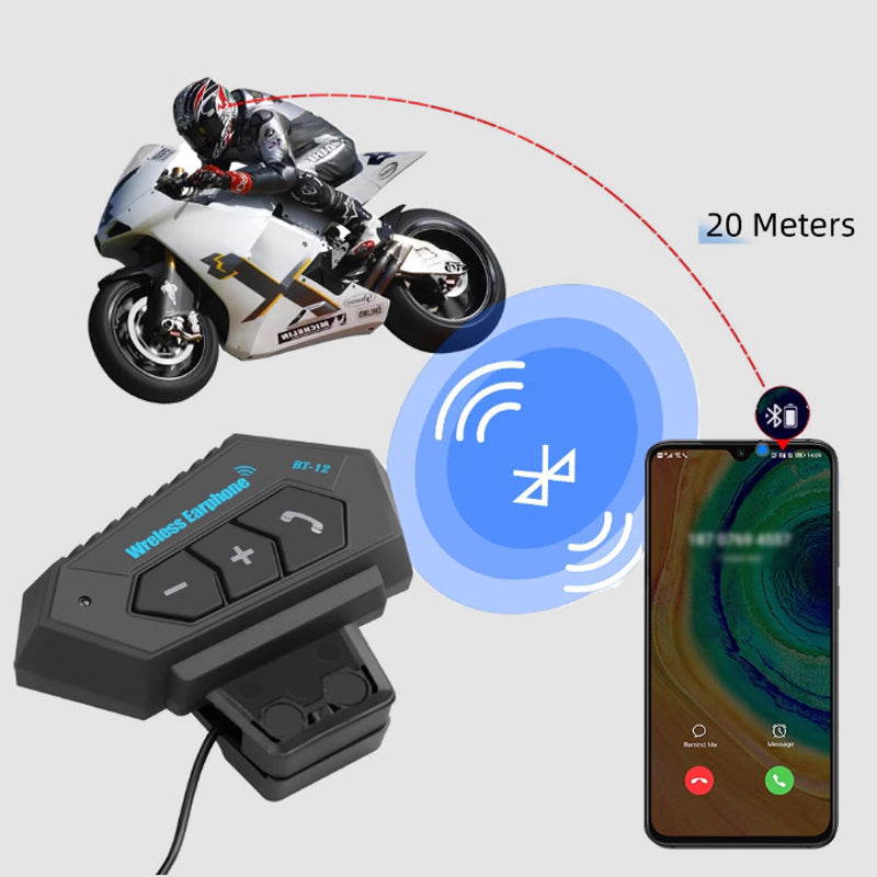 BT12 Motorcycle Helmet Bluetooth Audio Intercom