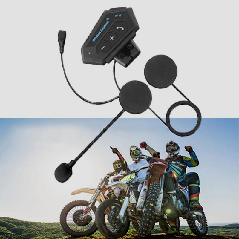 BT12 Motorcycle Helmet Bluetooth Audio Intercom