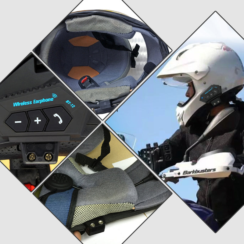 BT12 Motorcycle Helmet Bluetooth Audio Intercom