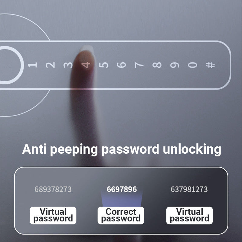 Maniglia intelligente per porta — Riconoscimento delle impronte digitali e controllo tramite app Bluetooth