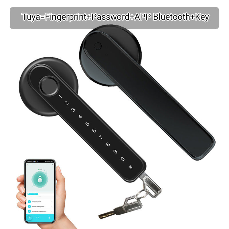 Maniglia intelligente per porta — Riconoscimento delle impronte digitali e controllo tramite app Bluetooth