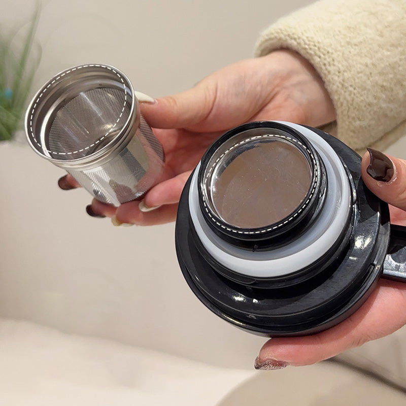 1000 ml Vacuum Insulated Teapot — Integrated Strainer and Double Wall