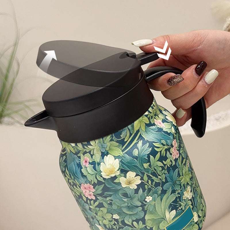 1000 ml Vacuum Insulated Teapot — Integrated Strainer and Double Wall