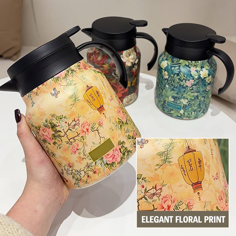 1000 ml Vacuum Insulated Teapot — Integrated Strainer and Double Wall