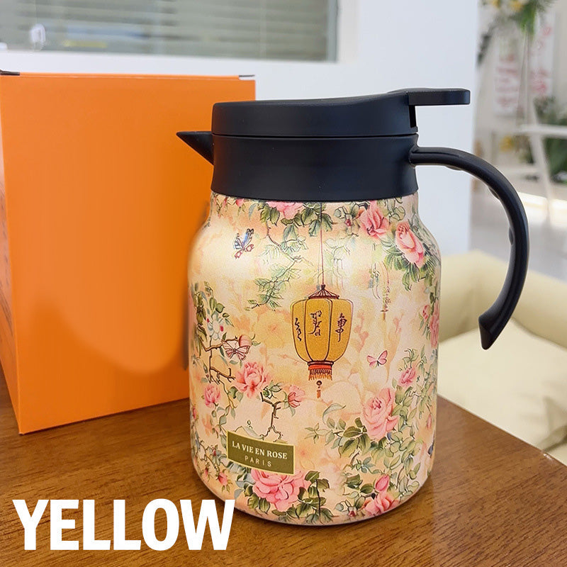 1000 ml Vacuum Insulated Teapot — Integrated Strainer and Double Wall