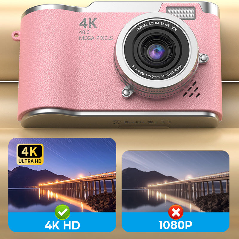 Digitalkamera — Vippeskærm, 4K HD-optagelse, hurtig autofokus