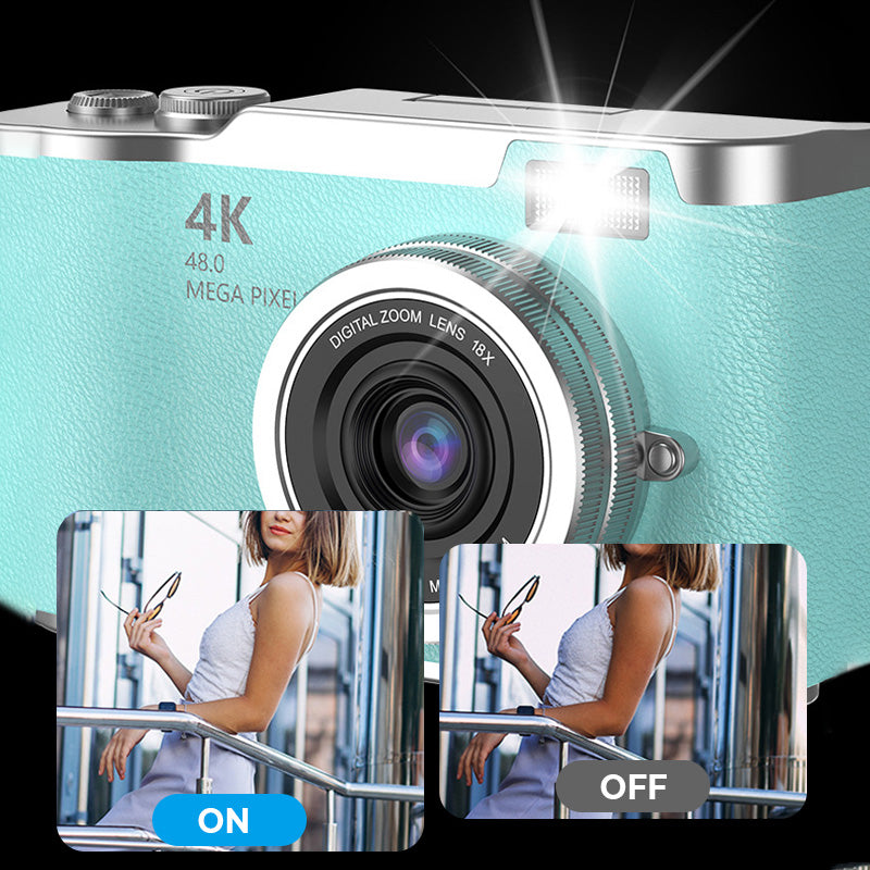 Digitalkamera — Vippeskærm, 4K HD-optagelse, hurtig autofokus