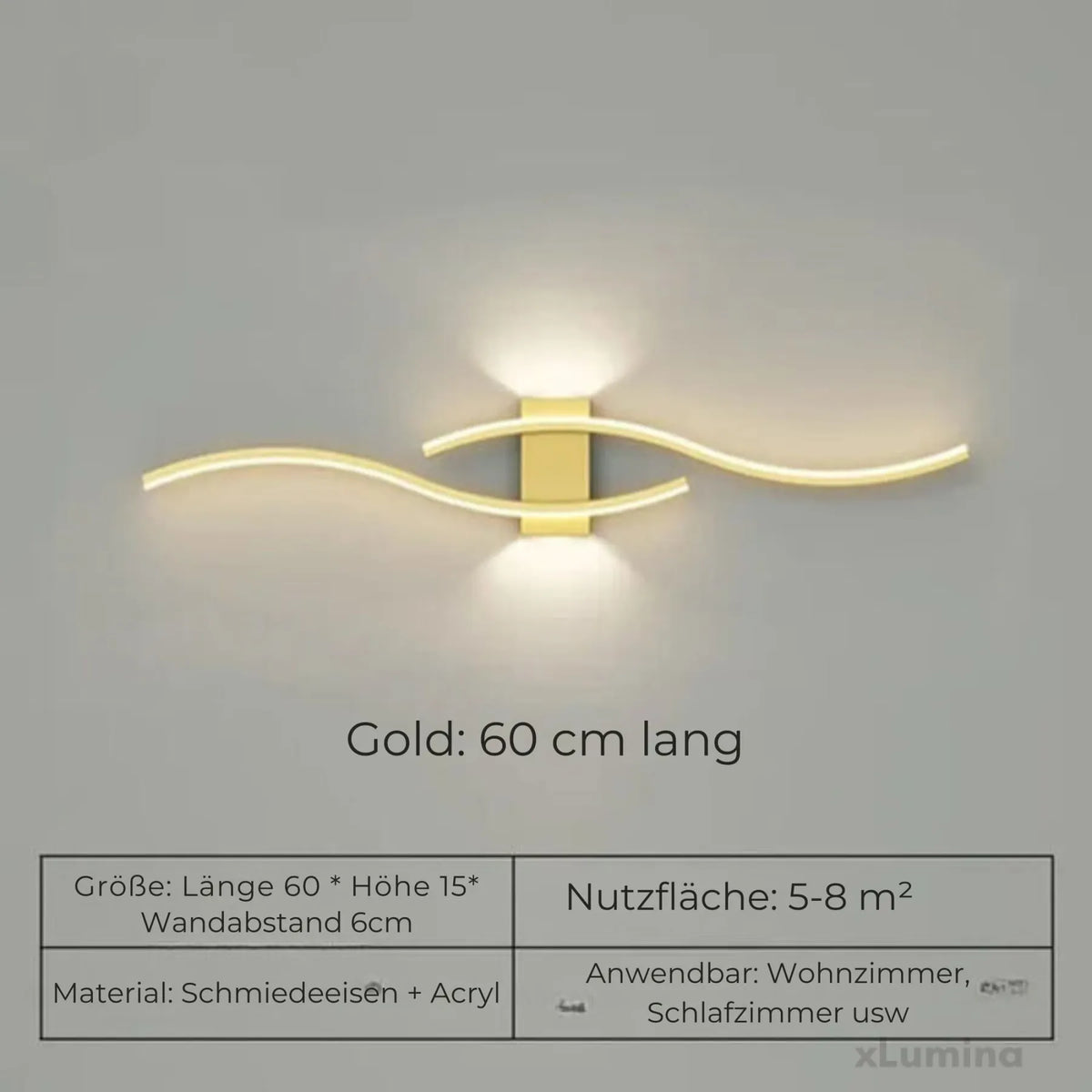 Lampă de perete tip bandă lungă - lumină LED liniară cu intensitate reglabilă