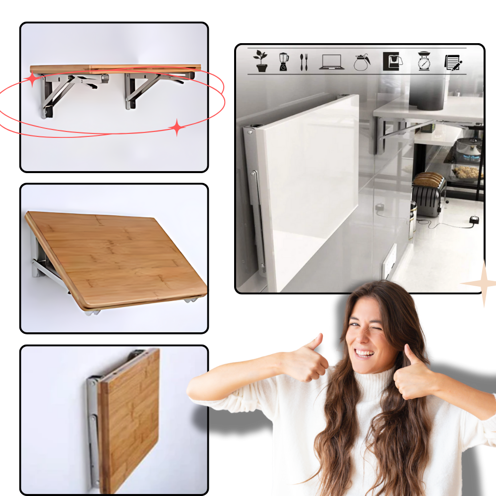 Wall-Mounted Folding Table — High Load Capacity Design
