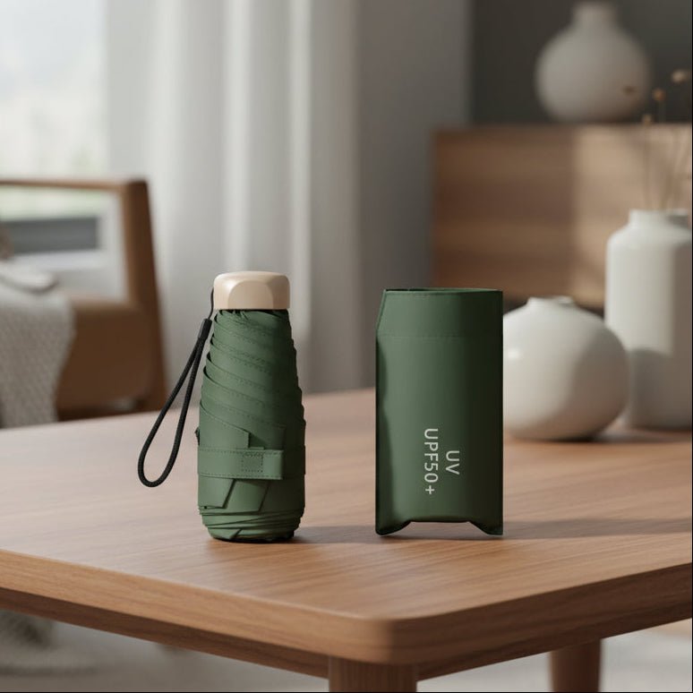 SunPocket kompakt solparaply – integrerat UV-skydd, helt vattentätt
