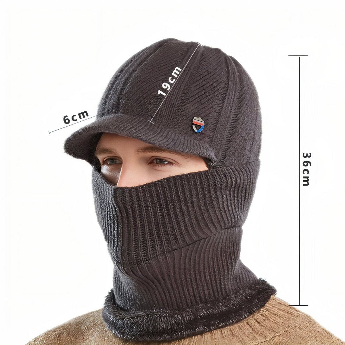 Thermal Balaclava With Structural Visor — 3-In-1 Head, Neck & Face Coverage