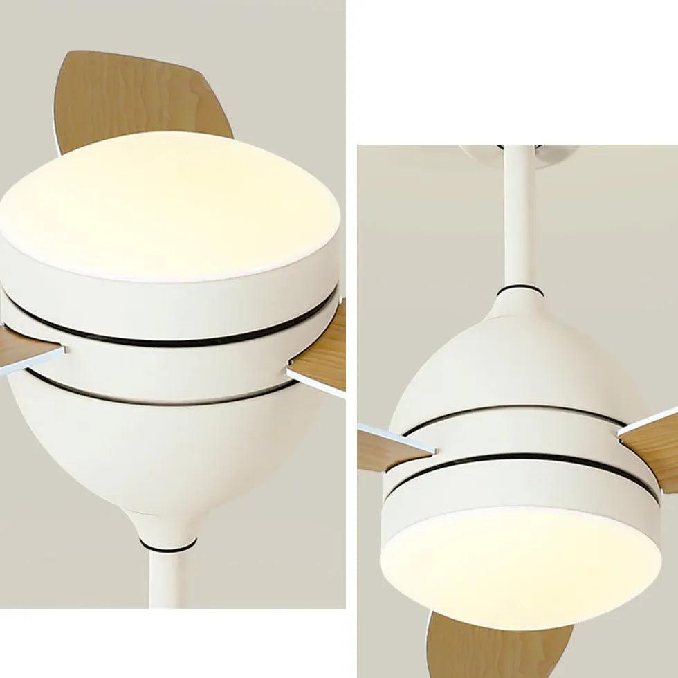 Ventilador de techo con luz LED de madera maciza nórdica | boxzora