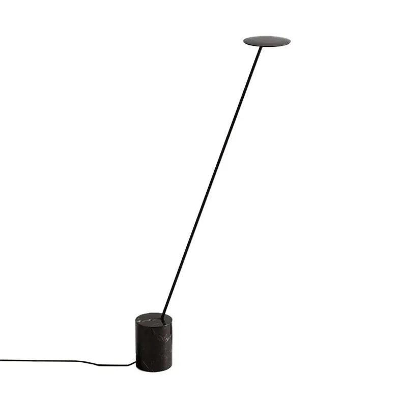 Minimalistische geometrische Stehlampe aus Marmor mit schwarzen und weißen Linien | boxzora
