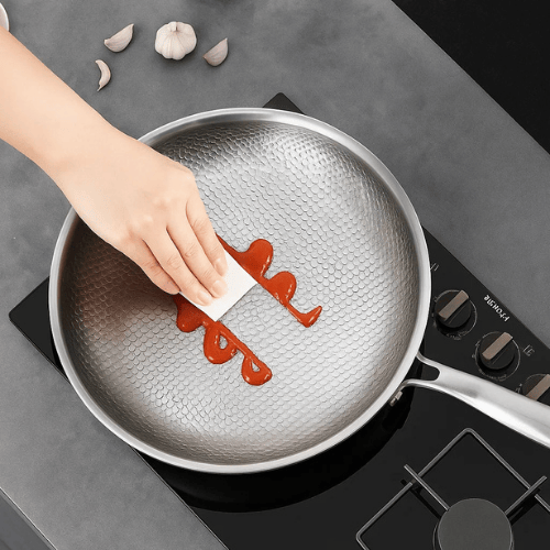 PREMIUM PAN — Titanium kookgerei zonder coating, geschikt voor alle kookplaten, gelijkmatige warmteverdeling