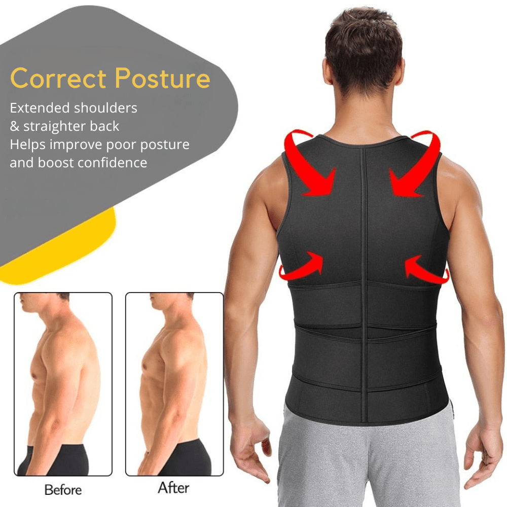 Lichtgewicht compressietrainingsvest — Ademend, contoured model met stabiliserende ondersteuning van de core