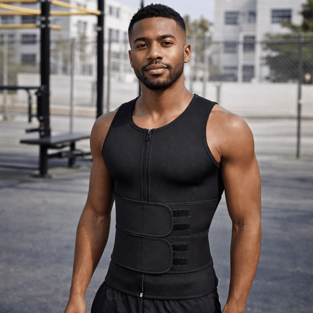 Gilet da allenamento a compressione leggero — Taglio sagomato traspirante, supporto stabilizzante per il core