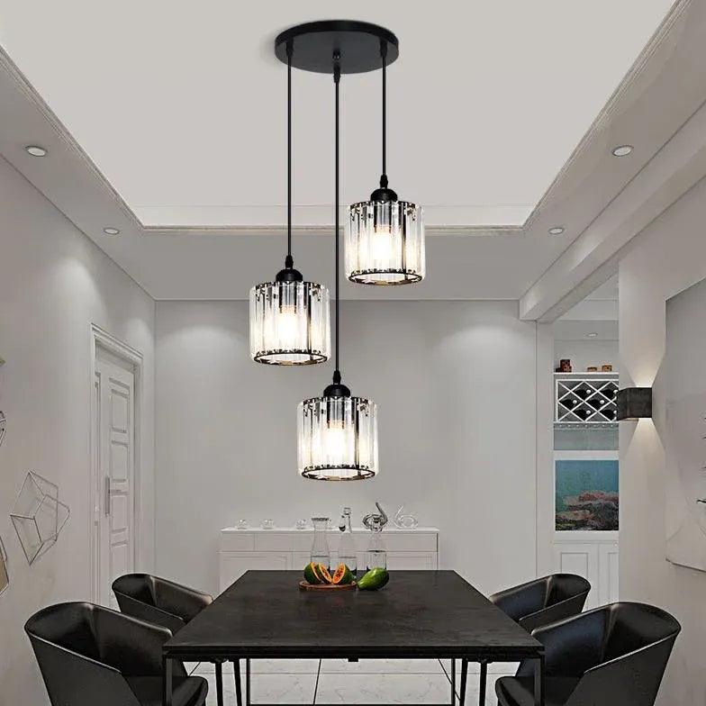 Hanglamp van kristalglas in Nordic Black Design | boxzora
