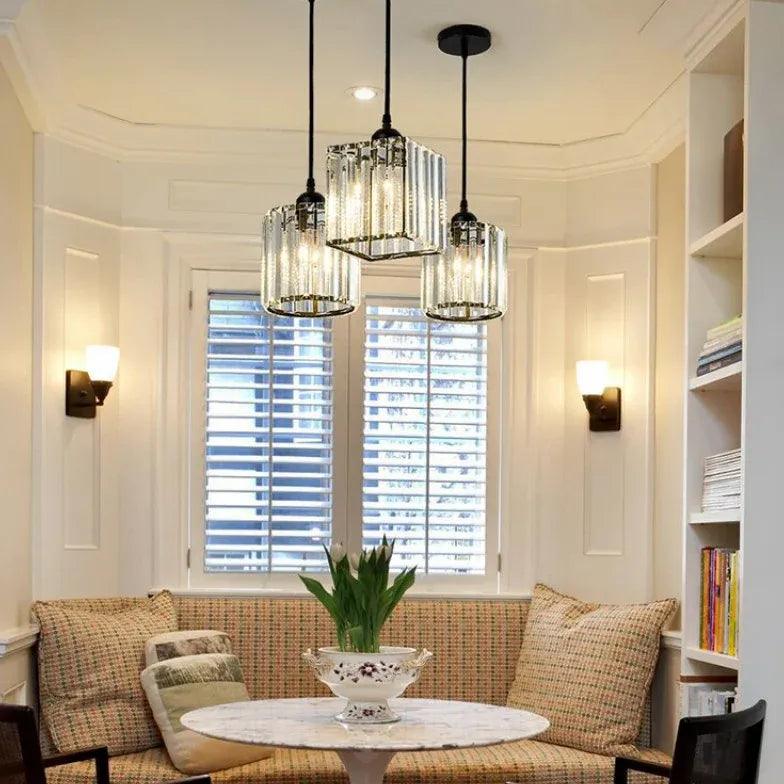 Hanglamp van kristalglas in Nordic Black Design | boxzora