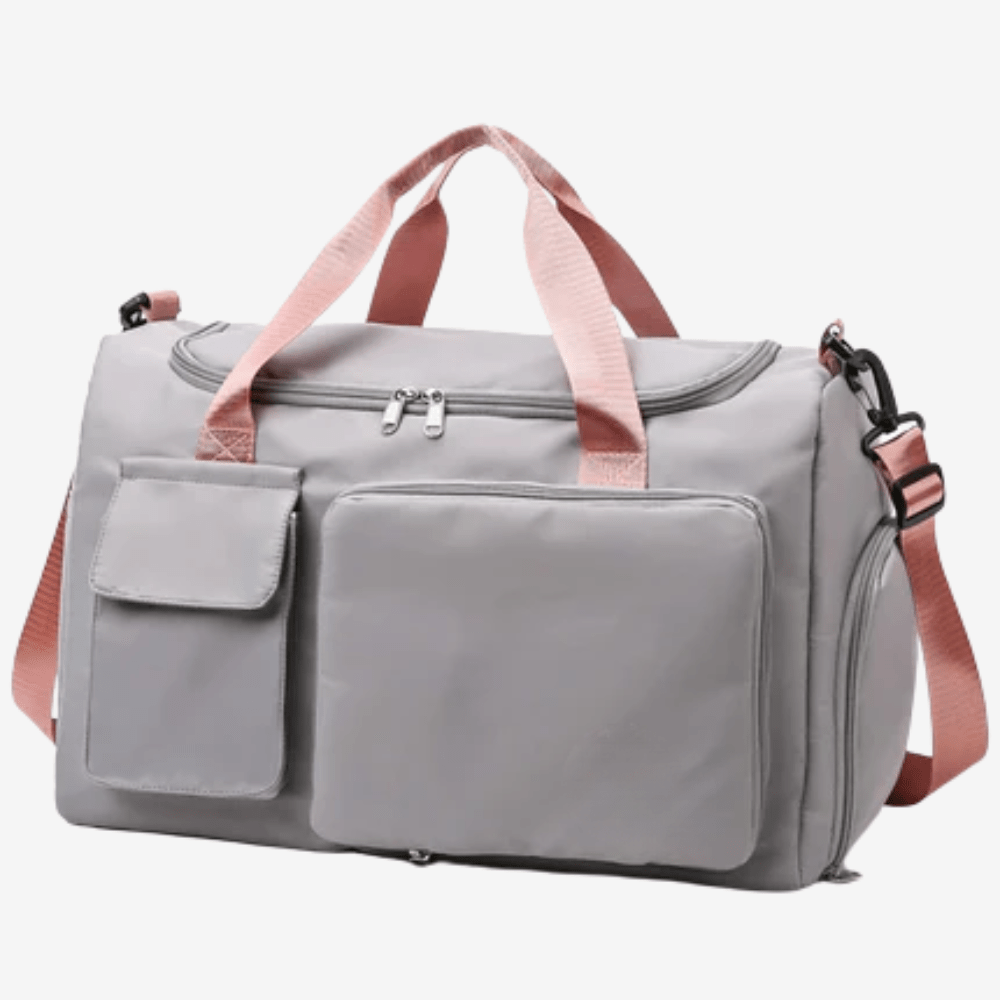 Romslig duffelbag – lett design, hovedåpning med glidelås i full lengde, skokompartement
