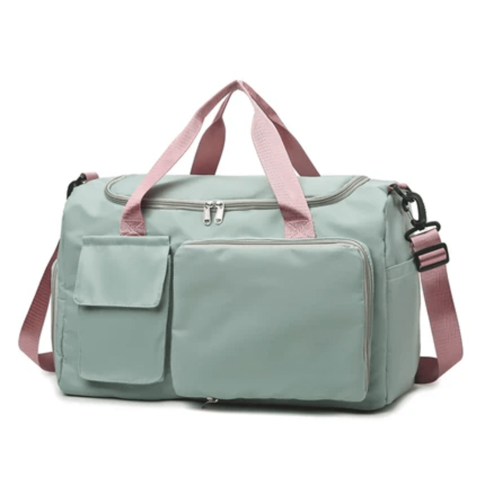 Romslig duffelbag – lett design, hovedåpning med glidelås i full lengde, skokompartement