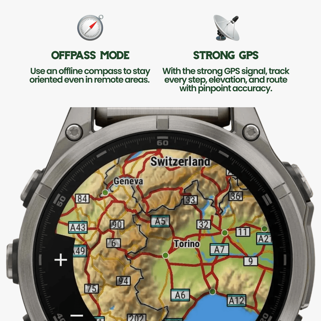 Smartwatch GPS robusto TrekSight X — Monitoraggio completo dell'attività fisica