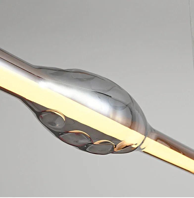 Lámpara colgante de cristal larga con diseño tubular de lujo | boxzora