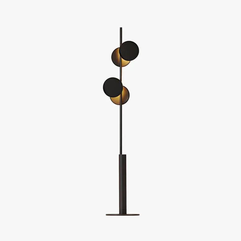 Lámpara de pie minimalista negra de metal con LED para sala de estar | boxzora
