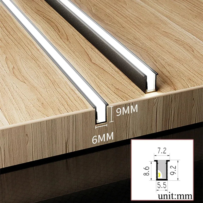 Erittäin ohut kaapinalainen LED-valonauha - katkaistava, DC12V, 10 W/m, valittava värilämpötila