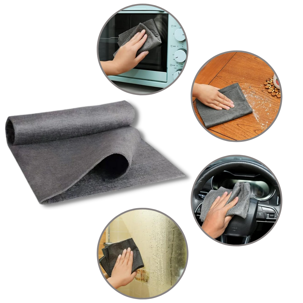 Panno per pulizia in microfibra spesso — Ultra assorbente, finitura senza aloni