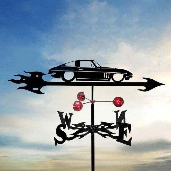 Retro Witch Weather Vane — Whimsical Unique Design