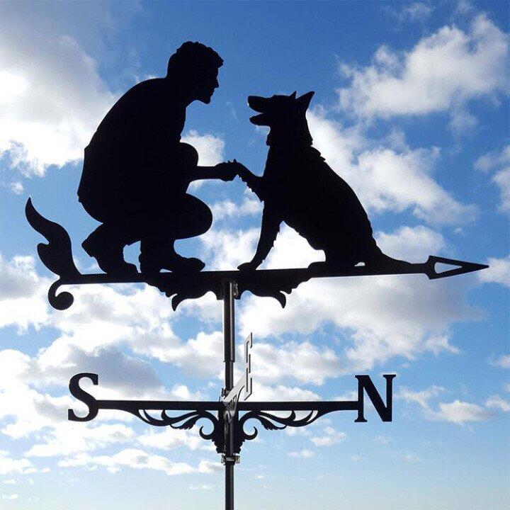 Retro Witch Weather Vane — Whimsical Unique Design