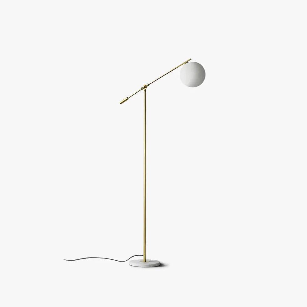 Nordische moderne goldene Stehlampe mit Glaskugel | boxzora
