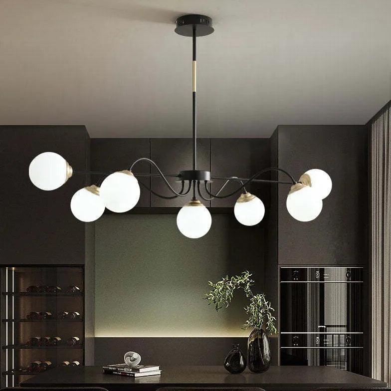 Kroonluchter van artistiek glas voor de slaapkamer in Nordic-stijl | boxzora