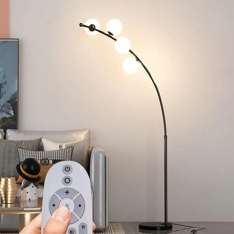 مصباح أرضي LED ذهبي عصري لغرفة المعيشة | بوكسزورا