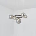 Moderne bolvormige hanglamp met grijs glas | boxzora