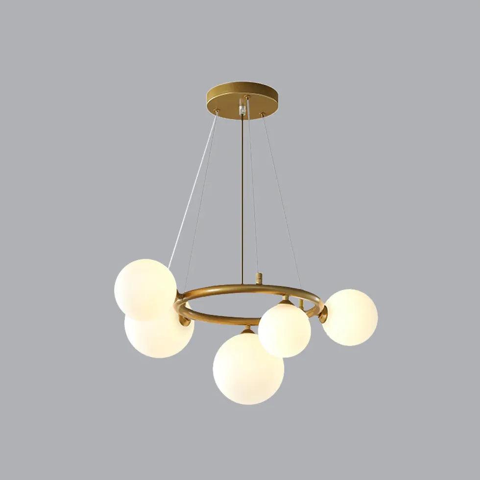 Moderne bolvormige hanglamp met grijs glas | boxzora
