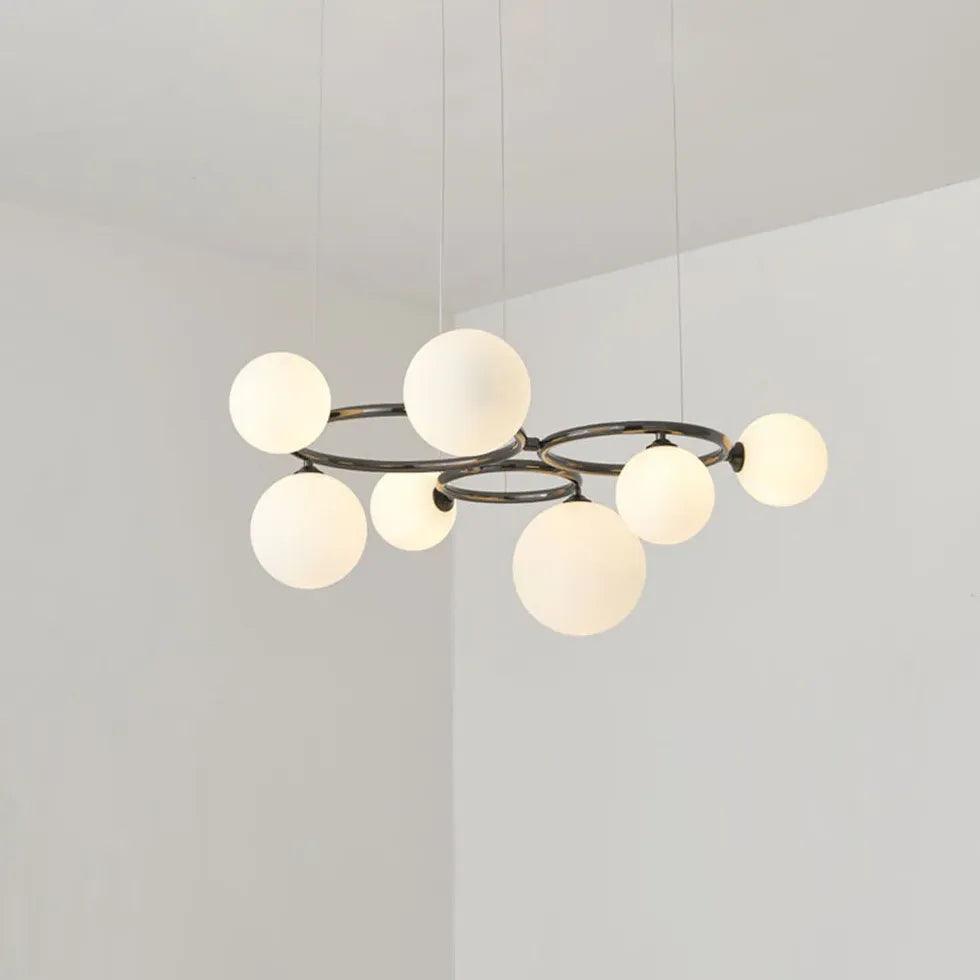 Moderne bolvormige hanglamp met grijs glas | boxzora