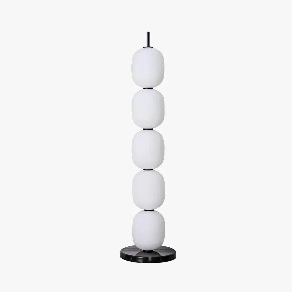 Stylowa minimalistyczna kremowa szklana lampa podłogowa | boxzora