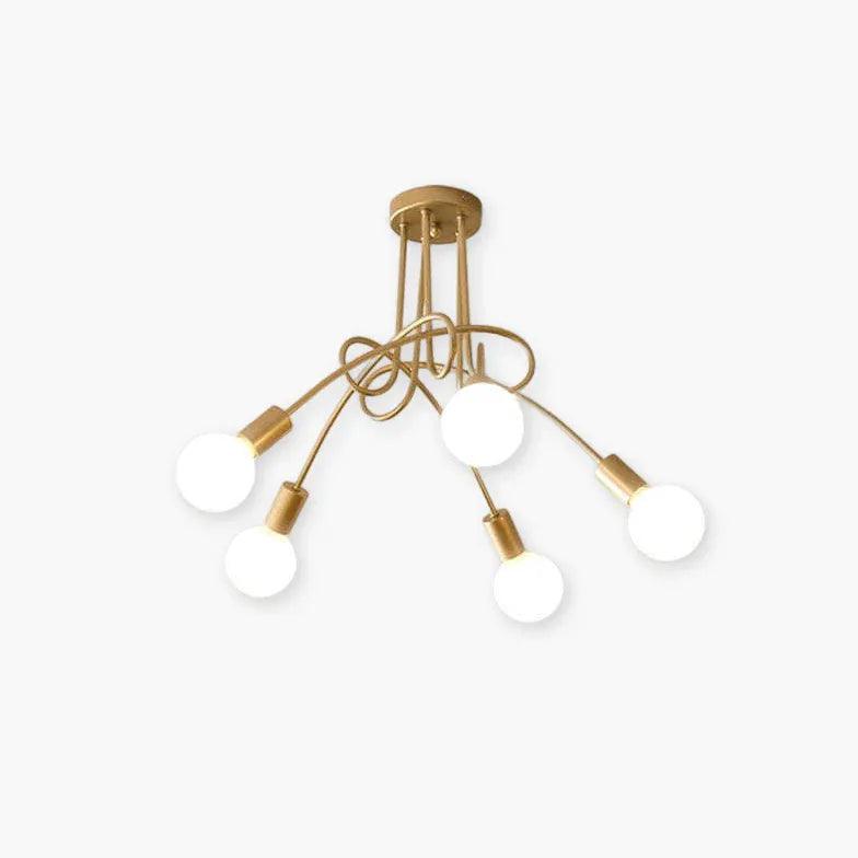 Candelabru minimalist sferic cu mai multe globuri, din fier | boxzora