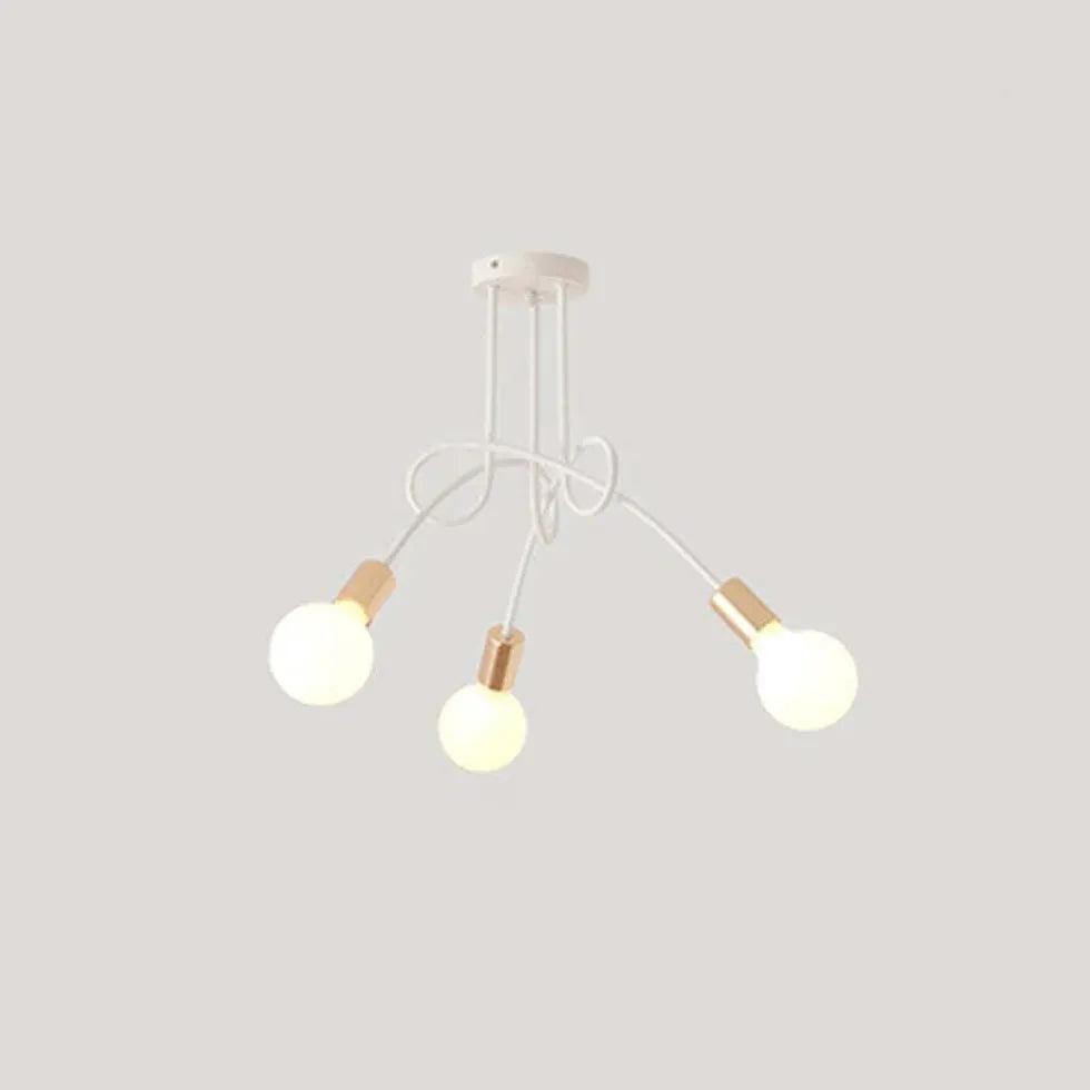 Candelabru minimalist sferic cu mai multe globuri, din fier | boxzora