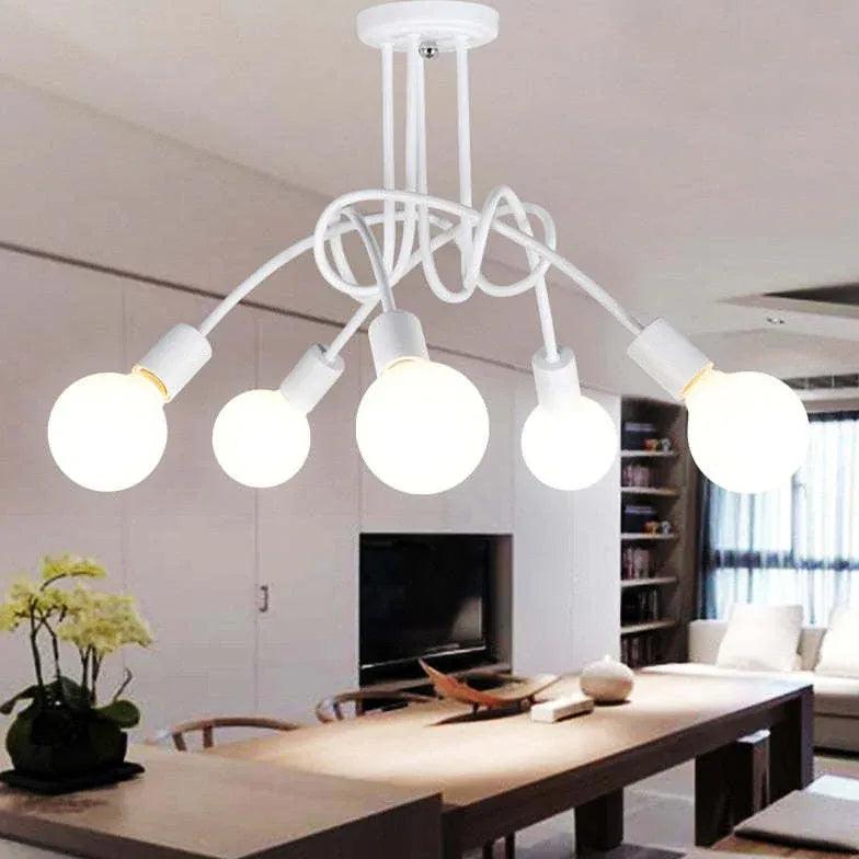 Candelabru minimalist sferic cu mai multe globuri, din fier | boxzora