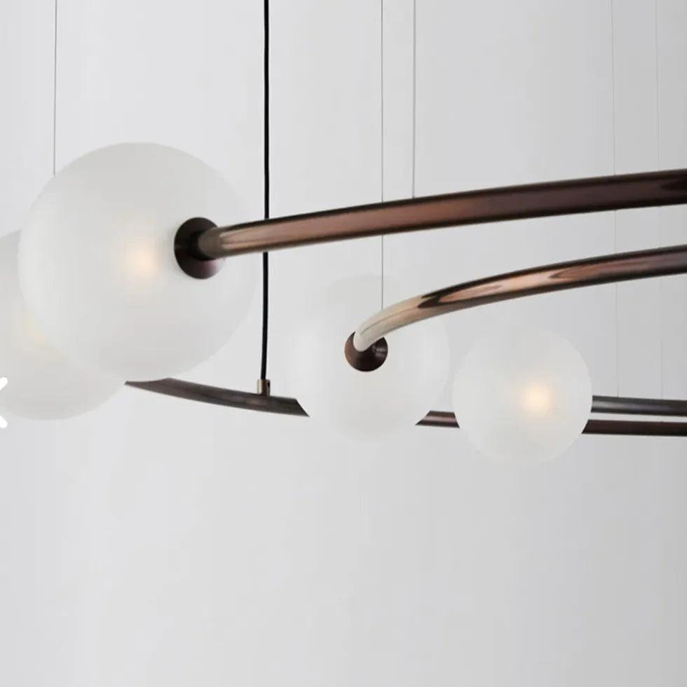 Lámpara colgante moderna clásica con anillo planetario | boxzora